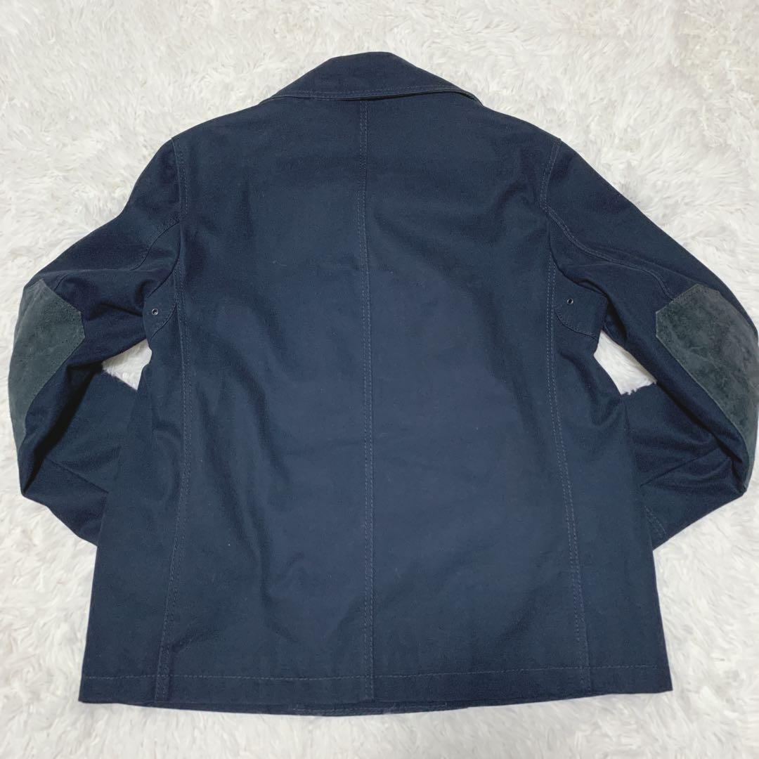 【美品】BURBERRY バーバリー Pコート メガチェック ネイビー XL