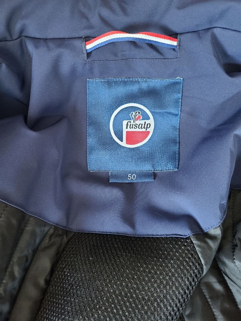 フザルプ ネイビー スキーウェア ファー付きフード