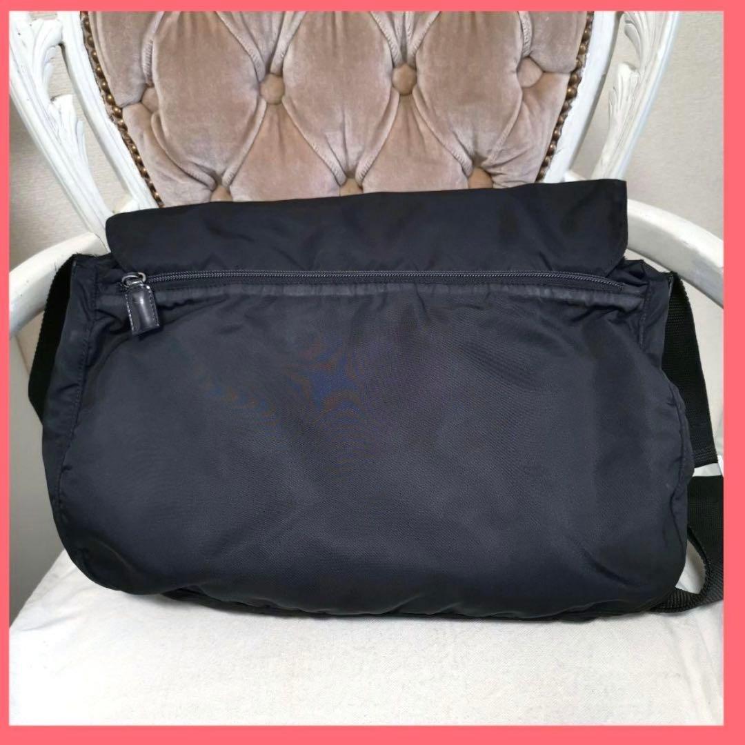 【正規品】プラダPRADA 大きめサイズ斜めがけショルダーバッグ 黒 ポコノ