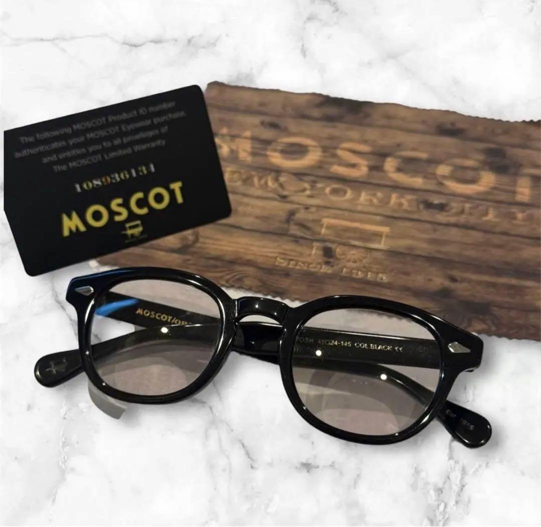 大人気‼️モスコット レムトッシュ 46 ブラック ライトグレーレンズ 定番型