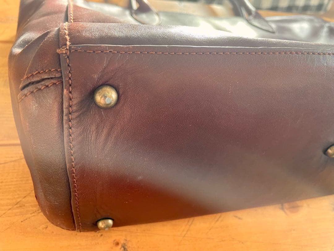 ダークブラウン レザートートバッグ