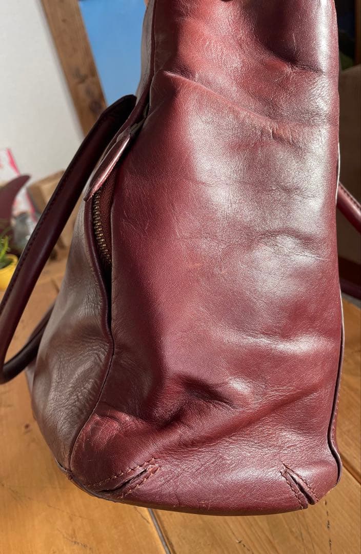 ダークブラウン レザートートバッグ