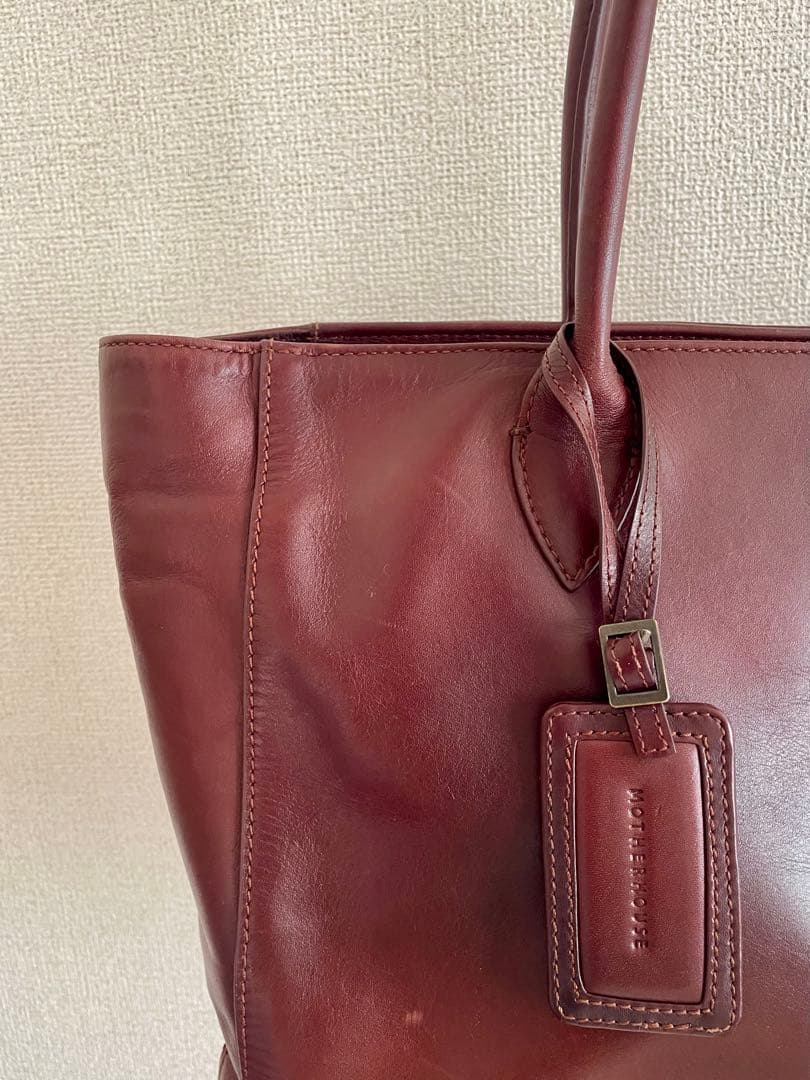 ダークブラウン レザートートバッグ