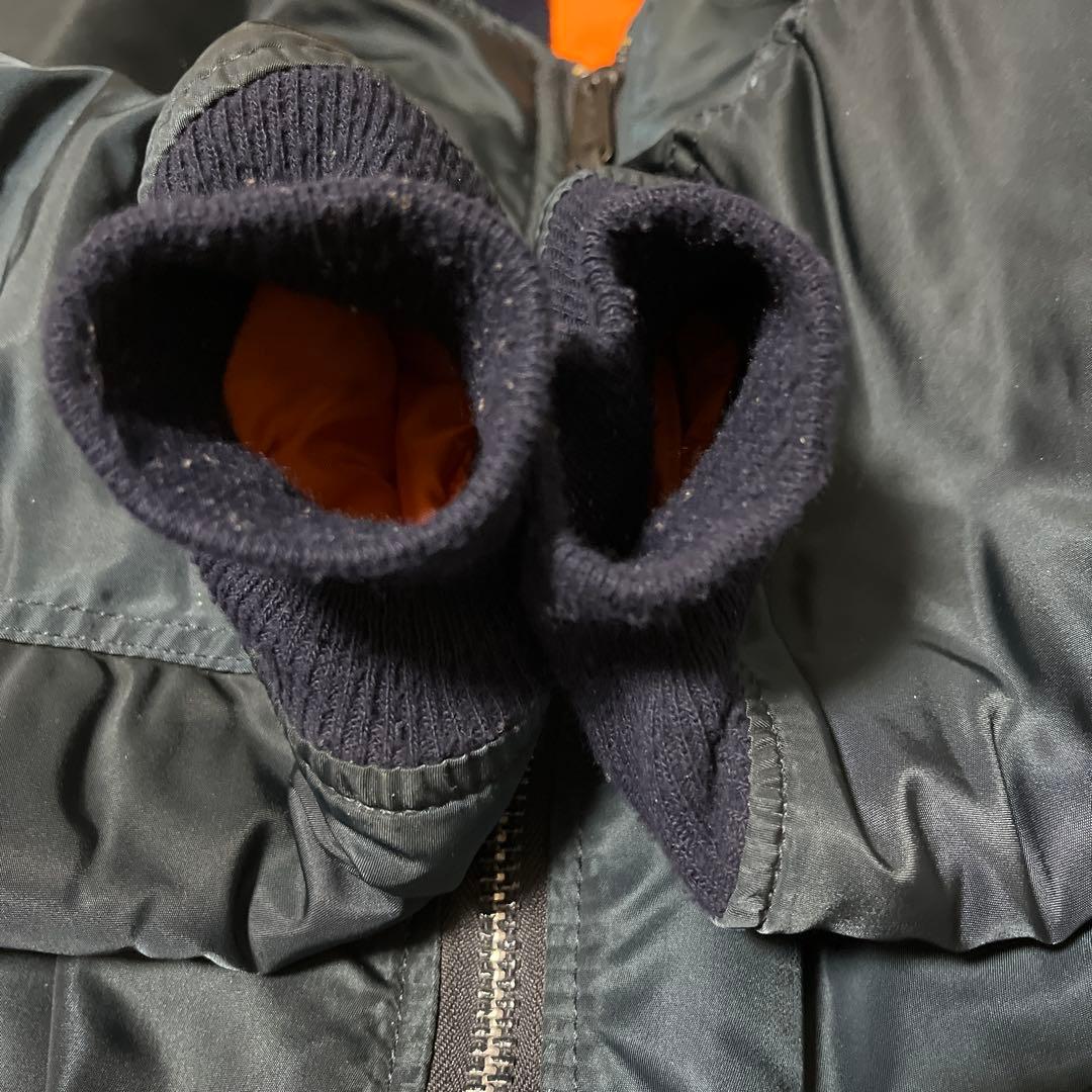 【USA製/希少XL】90s アルファ リバーシブルMA-1 ネイビー×オレンジ