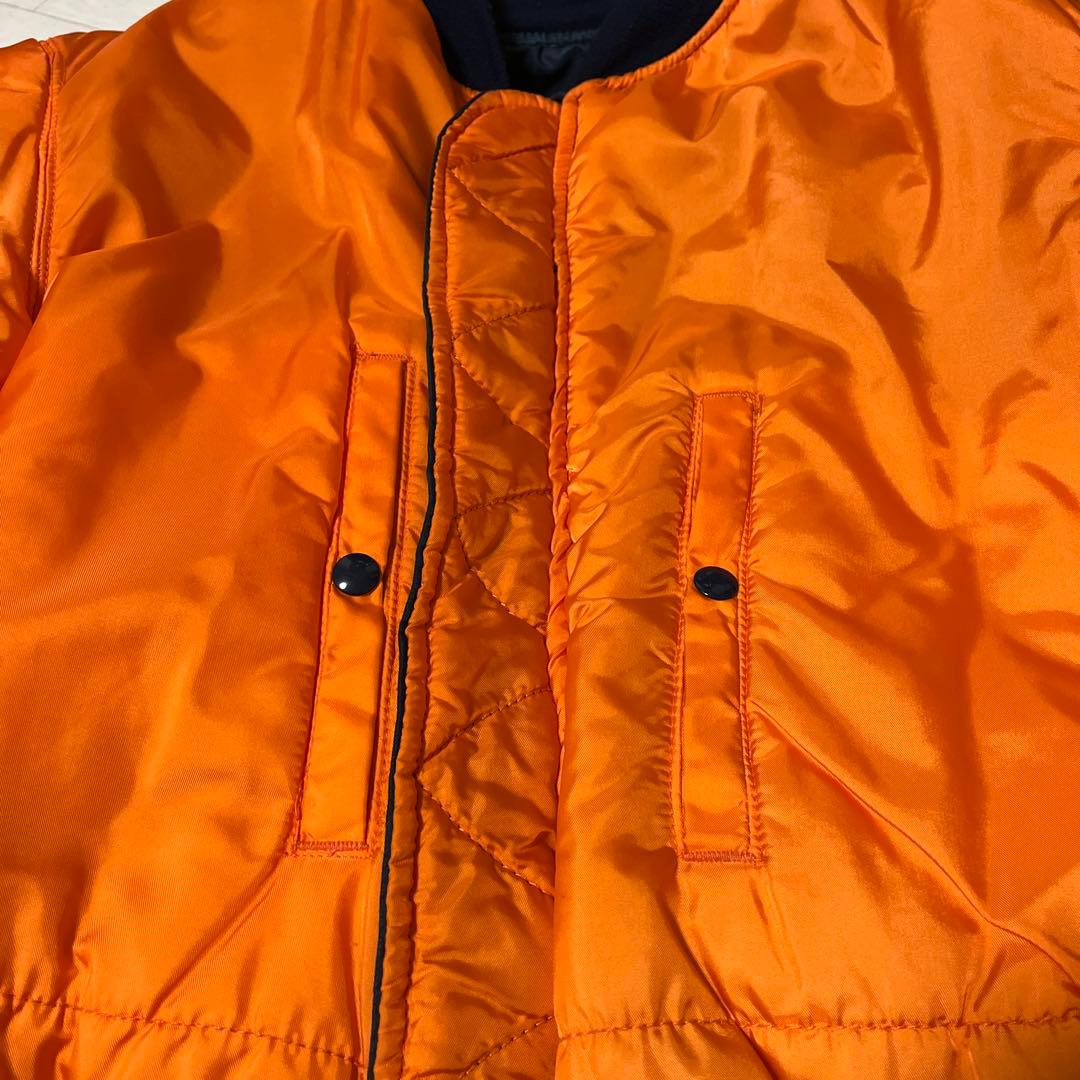 【USA製/希少XL】90s アルファ リバーシブルMA-1 ネイビー×オレンジ