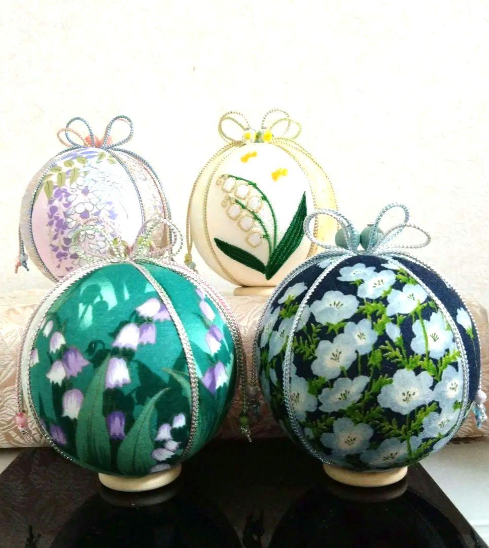 マチャケ 藤 すずらん ネモフィラ かすみ草 手毬 手鞠 てまり