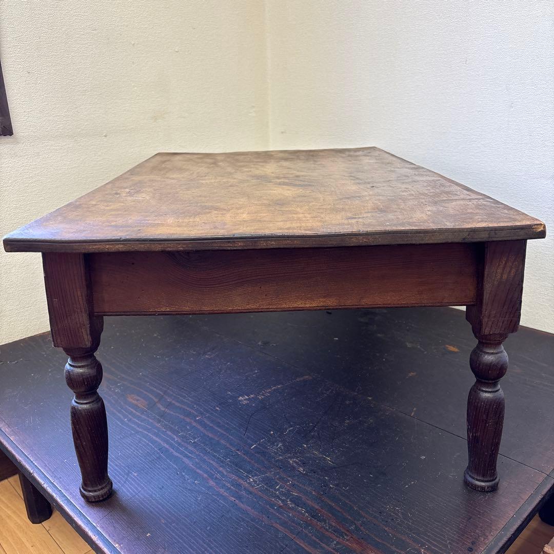 昭和レトロ 文机 ローテーブル 引き出し3杯 古家具 木製 机 ヴィンテージ