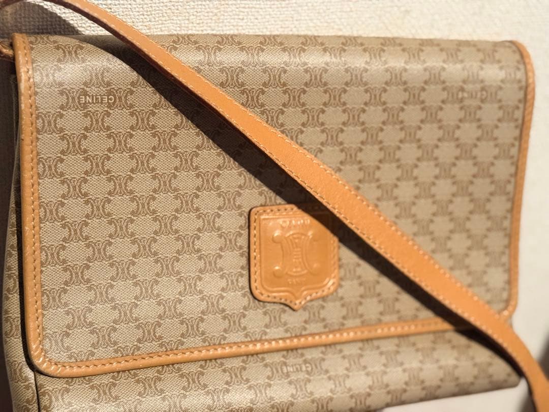 Celine ショルダーバッグ ベージュ キャンバス