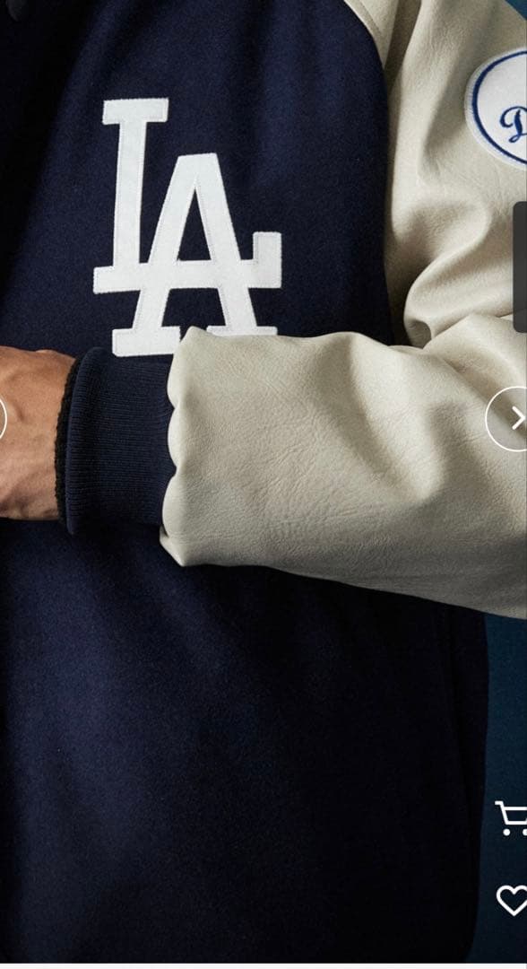 ロサンゼルス・ドジャース スタジャン ネイビー/アイボリー