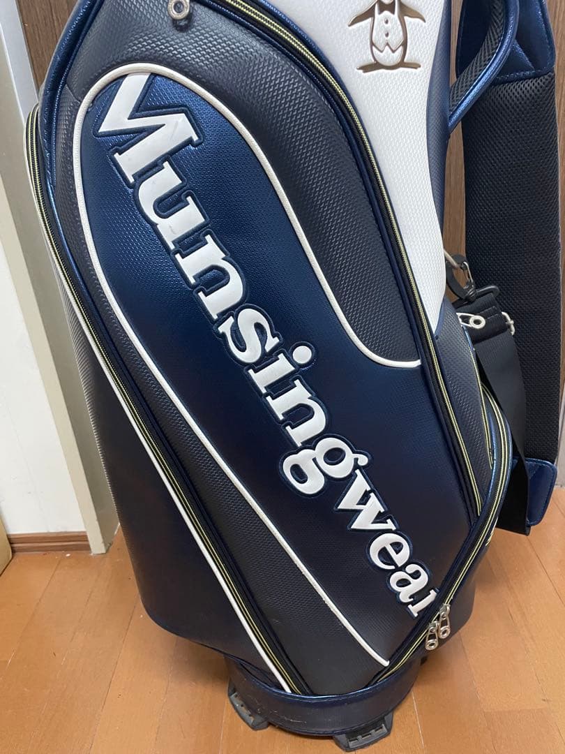 ②美品　Munsingwear ゴルフバッグ ネイビー マンシングウェア