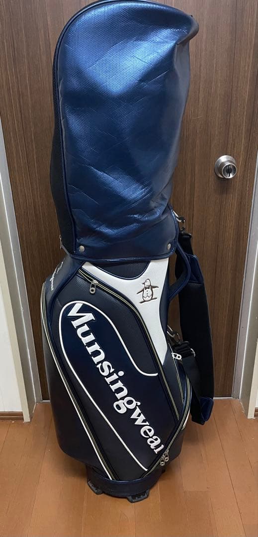 ②美品　Munsingwear ゴルフバッグ ネイビー マンシングウェア