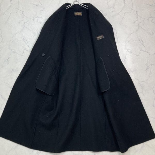 極美品 カシミヤ100％ L ダブルフェイス ダブルチェスターコート B0188