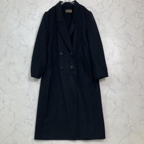 極美品 カシミヤ100％ L ダブルフェイス ダブルチェスターコート B0188