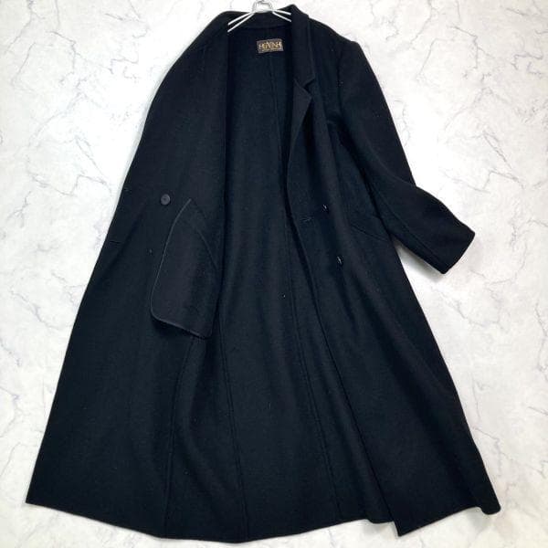 極美品 カシミヤ100％ L ダブルフェイス ダブルチェスターコート B0188