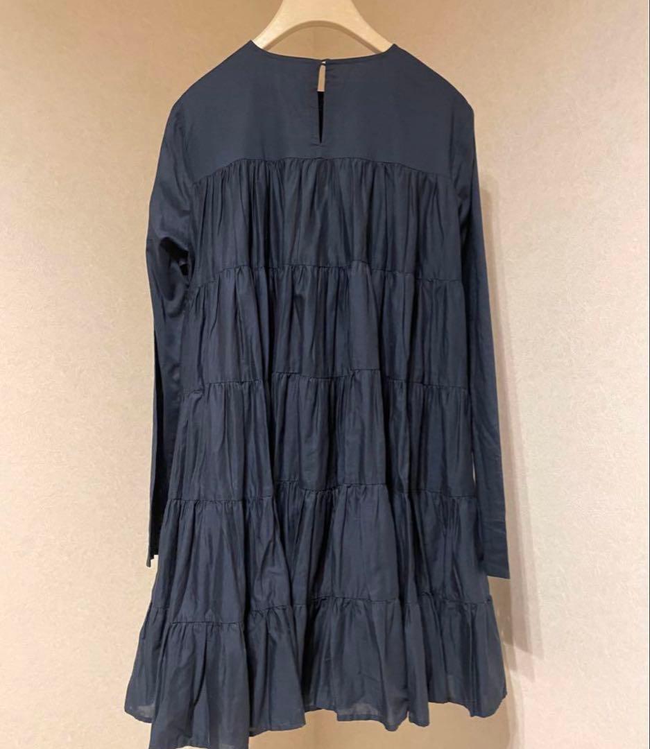 美品 マーレット ソリマン ティアードワンピース ブラック　XS