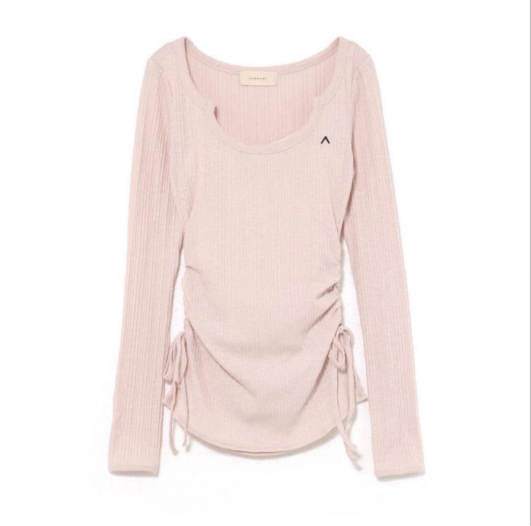 ANDMARY☆Lala shirring ribbon tops美品