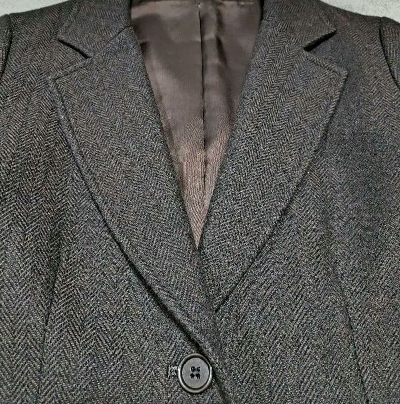 ​【美品】マーガレットハウエル ヘリンボーン ウールジャケット ブラウン M