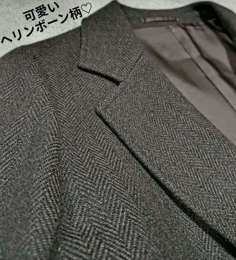 ​【美品】マーガレットハウエル ヘリンボーン ウールジャケット ブラウン M