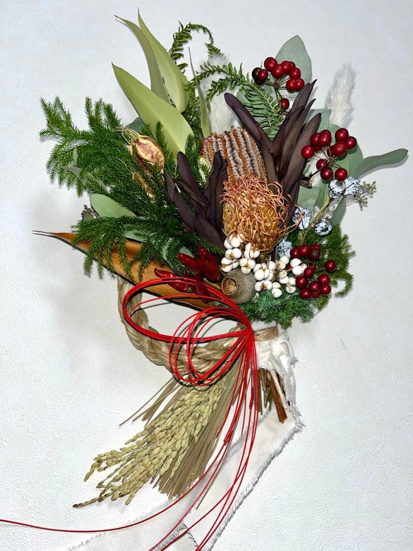 2026年迎春ネイティブしめ縄2wey正月飾り　 40×25