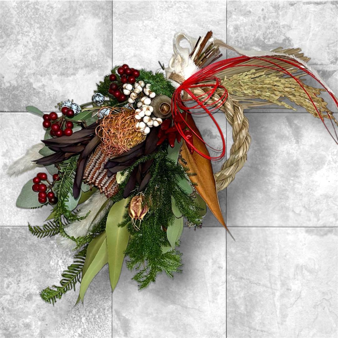 2026年迎春ネイティブしめ縄2wey正月飾り　 40×25