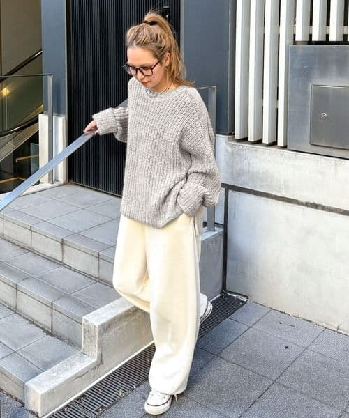 新品！ニコアンド [MODE NORM CORE] 3Dカーブパンツ L