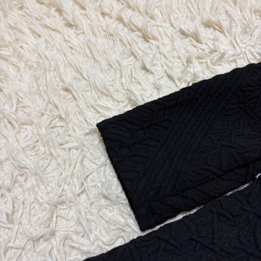 美品✨Max&Co 2wayビジュー襟ジャガードワンピース　Aライン　黒　M