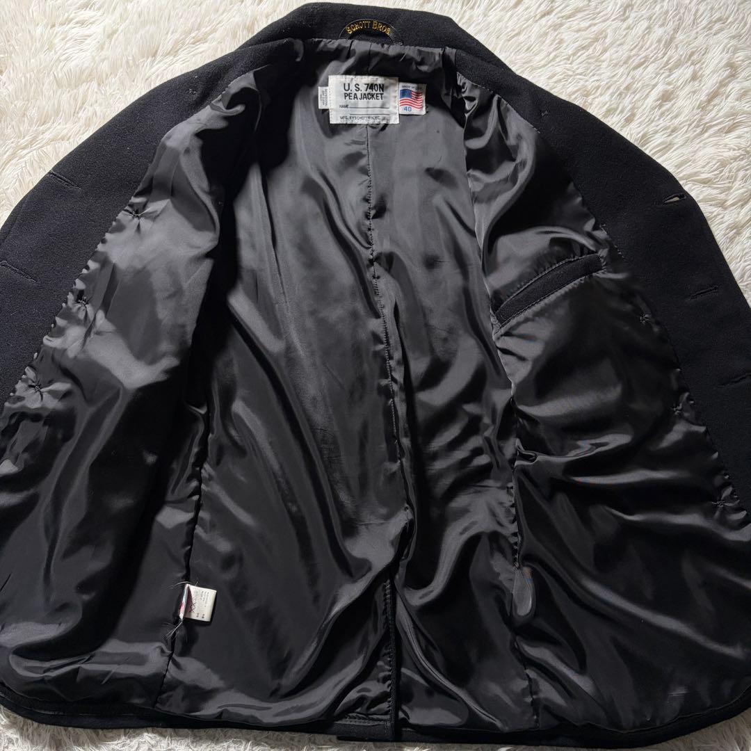 極美品/40サイズ■schott ピーコート　753US ネイビー USA製