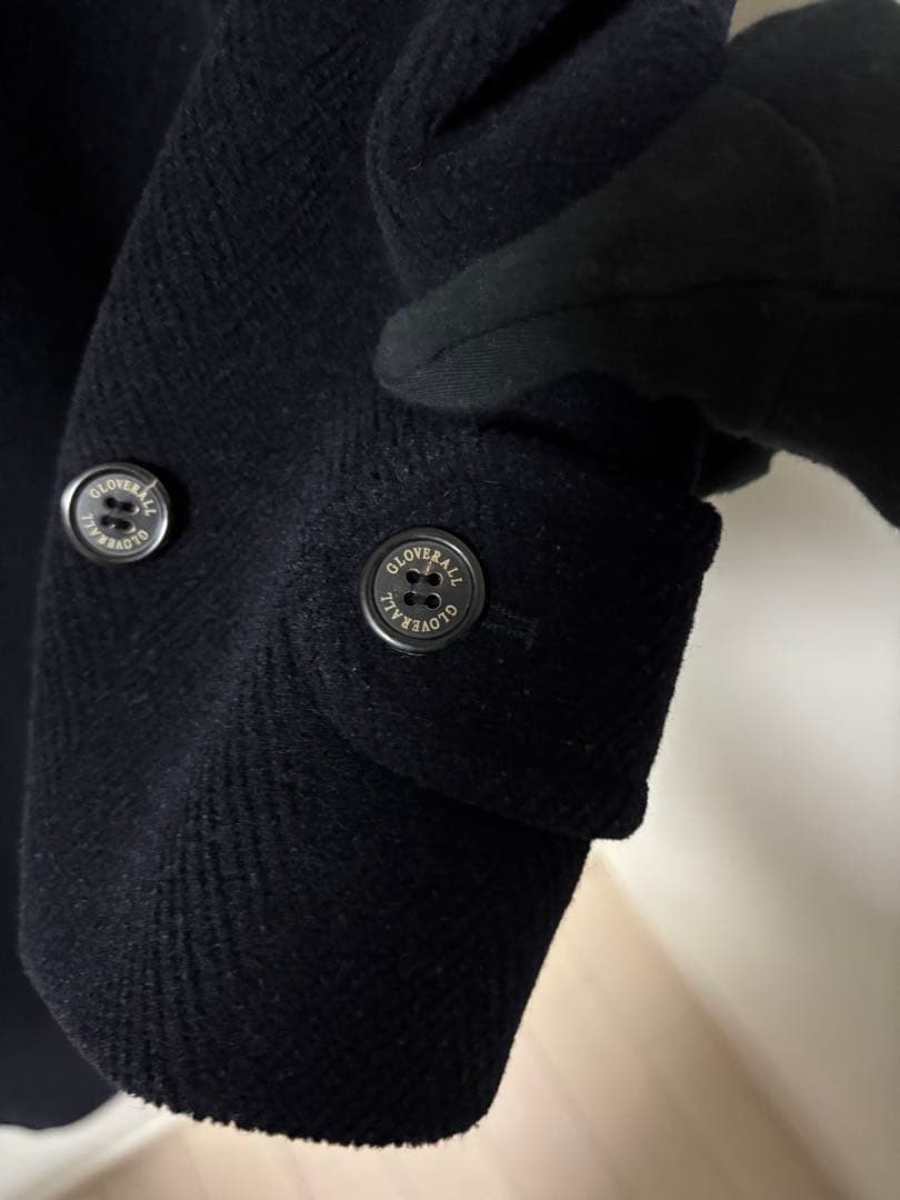 【美品】グローバーオール　キングストン　黒タグ　ダッフルコート　ネイビーカラー