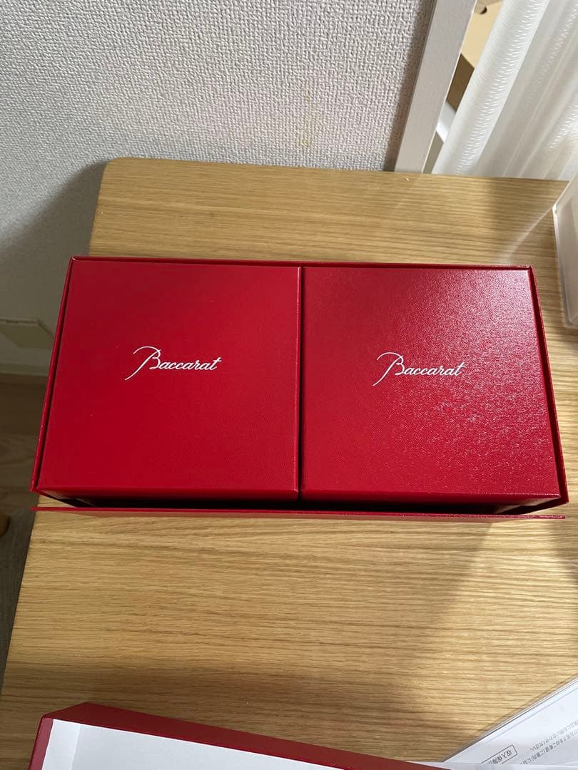 ガラス製花柄ボウル2個セット