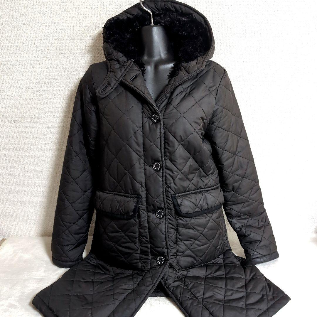 eu9 MACKINTOSH キルティング ロングコート 黒 レディースM相当