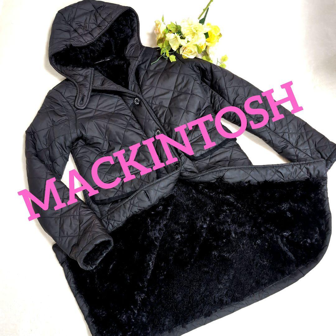 eu9 MACKINTOSH キルティング ロングコート 黒 レディースM相当
