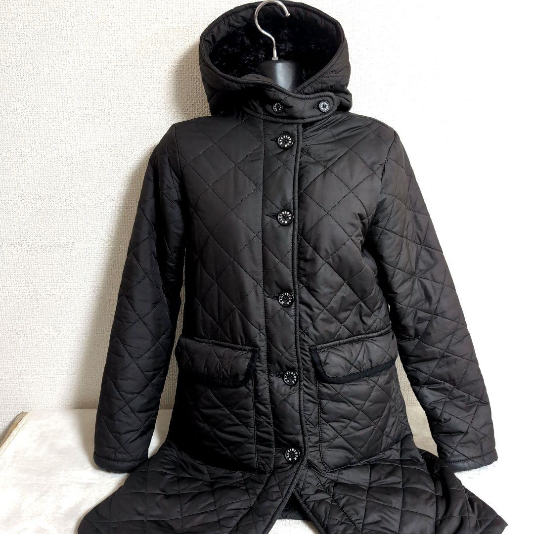 eu9 MACKINTOSH キルティング ロングコート 黒 レディースM相当