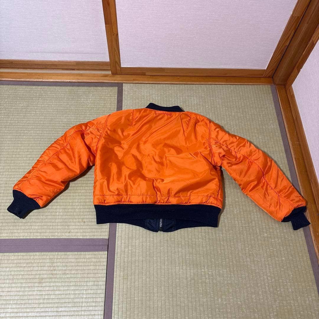 アメリカ製90s ALPHA MA-1 ネイビー L古着