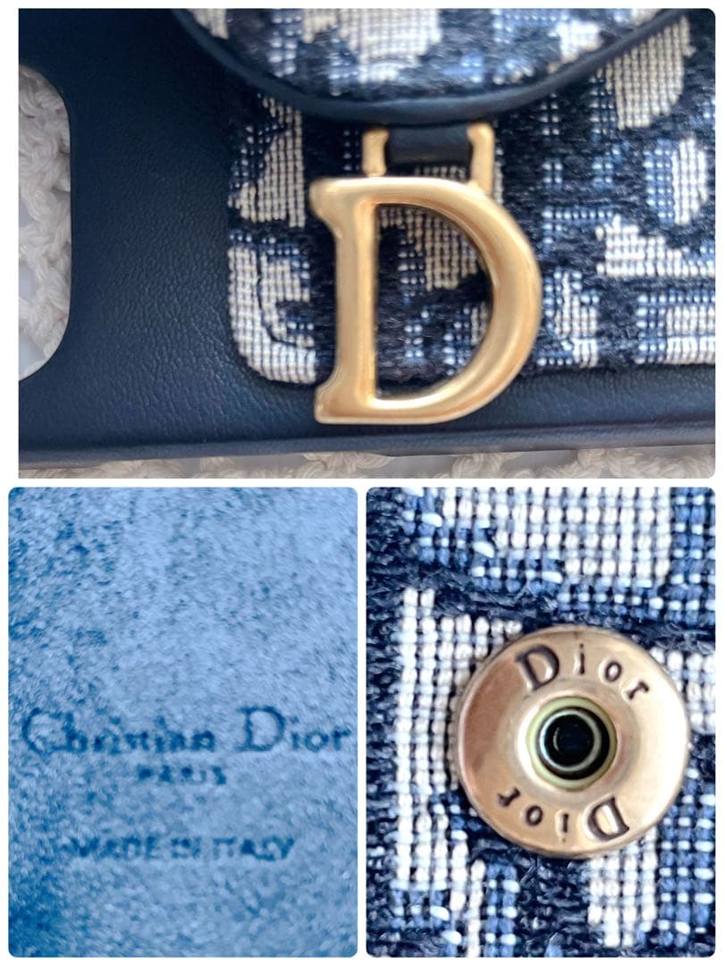 極美品Dior iPhoneケース　12プロMAX オブリーク　サドル