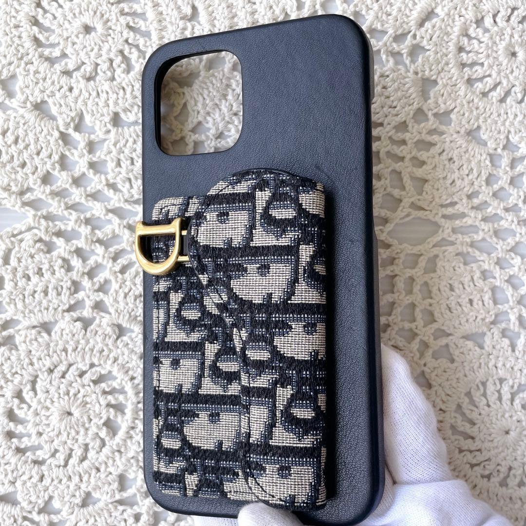 極美品Dior iPhoneケース　12プロMAX オブリーク　サドル