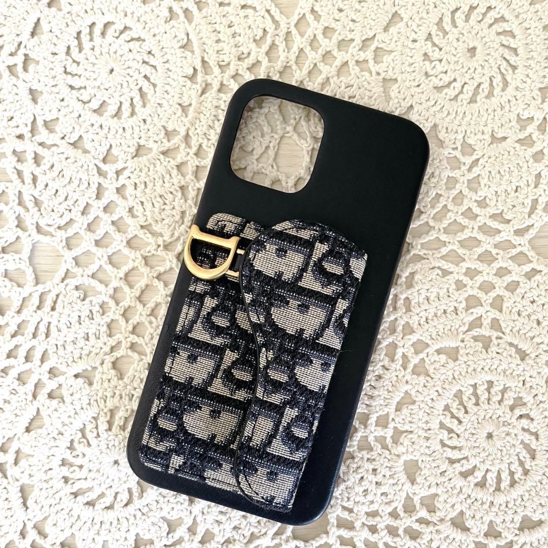 極美品Dior iPhoneケース　12プロMAX オブリーク　サドル