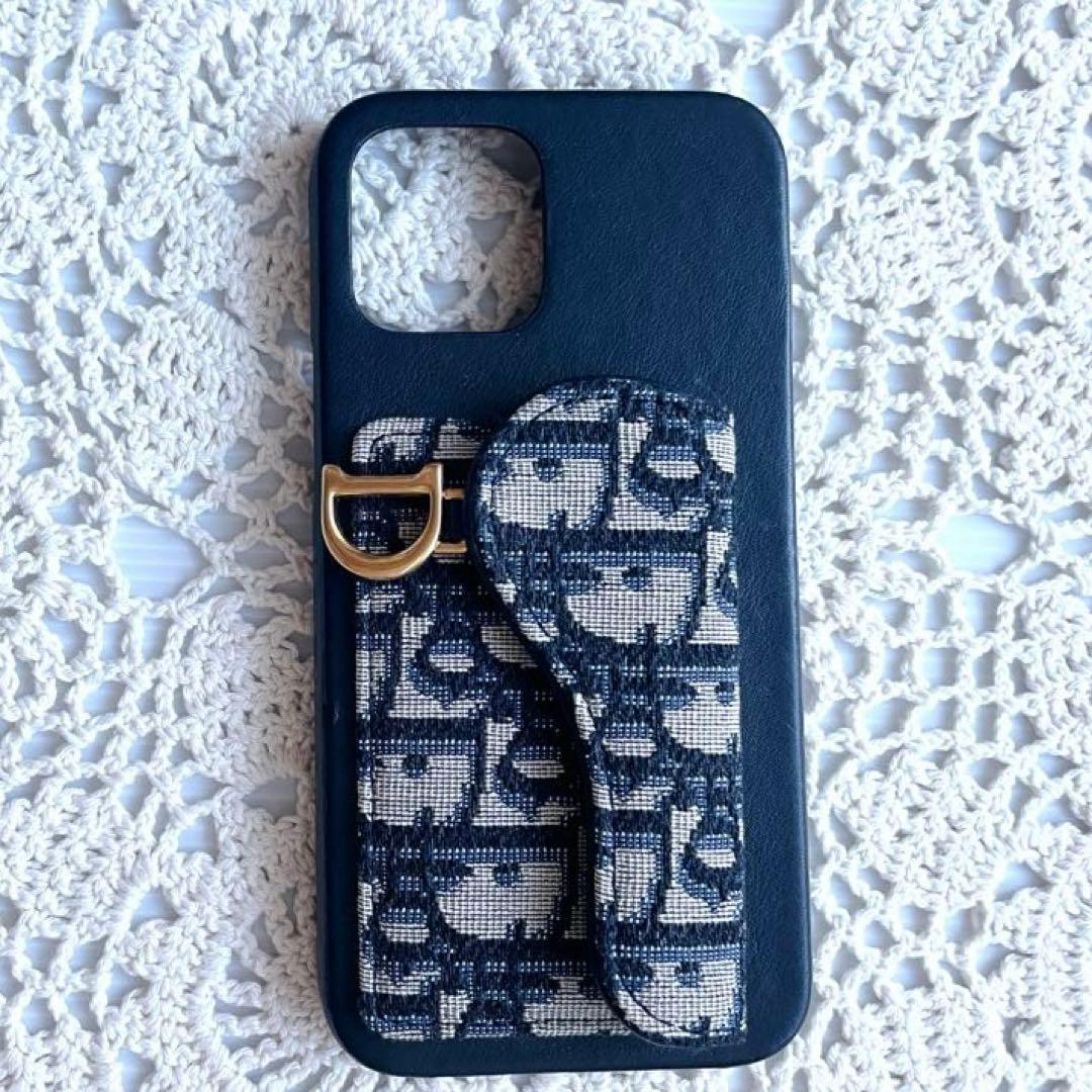 極美品Dior iPhoneケース　12プロMAX オブリーク　サドル