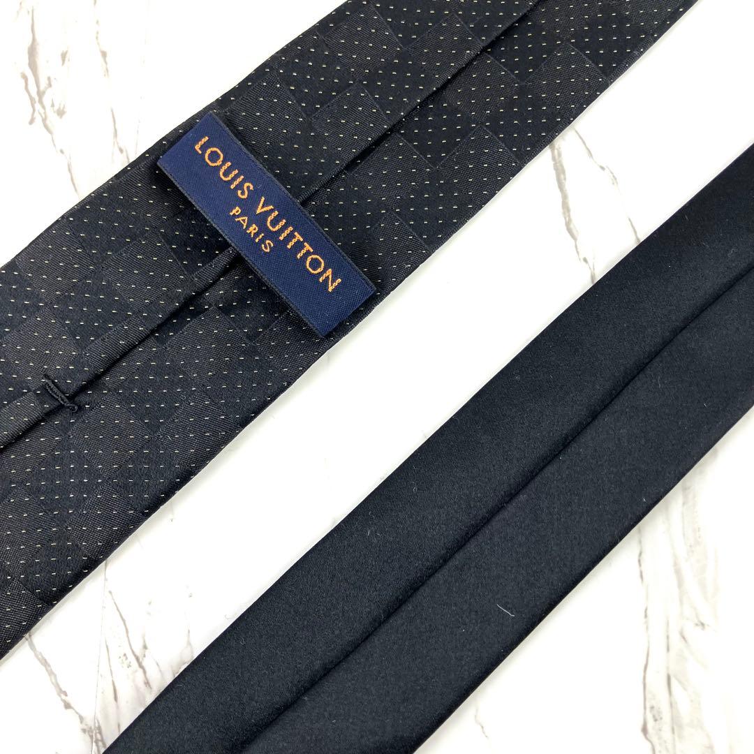 candy　極美品　ルイヴィトン　ネクタイ　チェンジタイ　ダミエ　メタル混