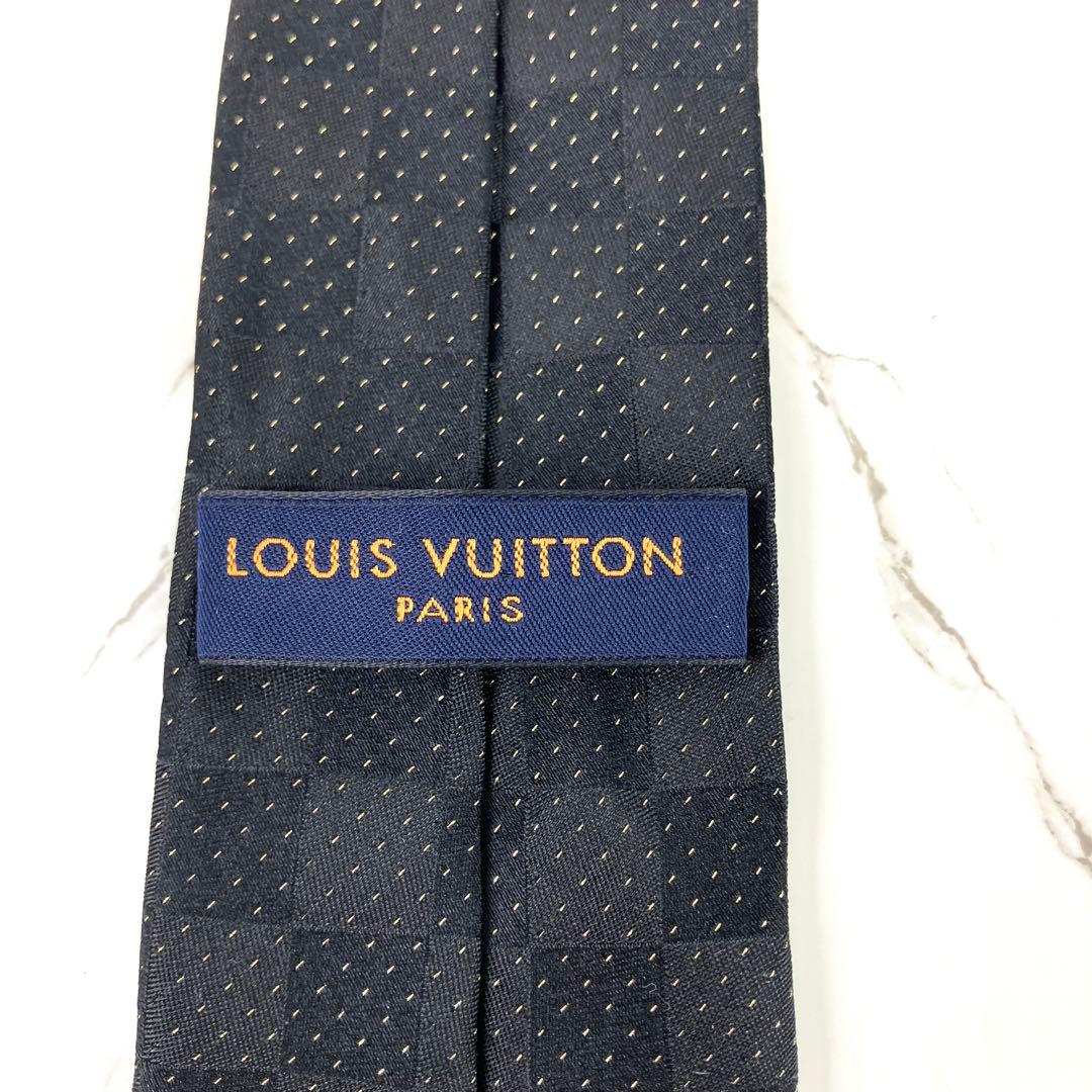 candy　極美品　ルイヴィトン　ネクタイ　チェンジタイ　ダミエ　メタル混