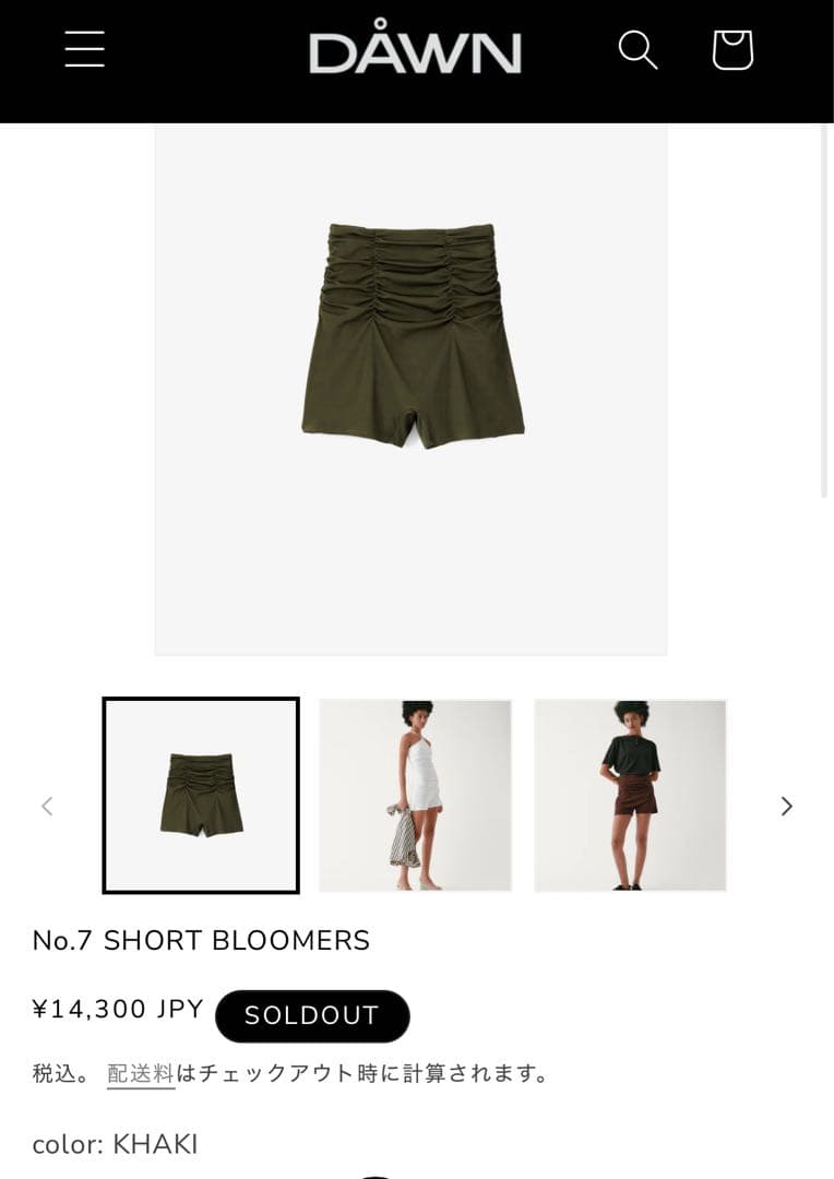 dawn ダン　No.7 SHORT BLOOMERS 水着　スイムウェア