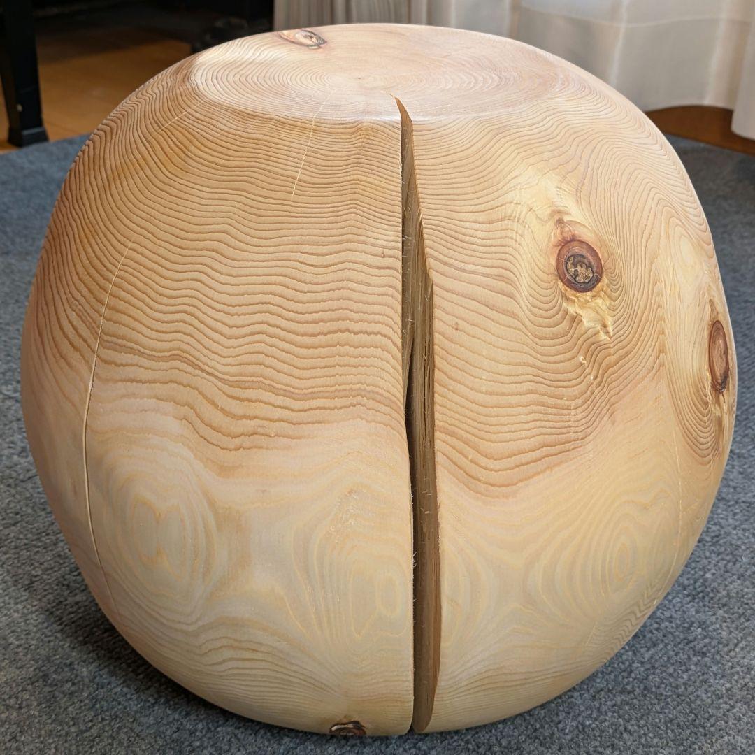 Riwa　天然ヒバ　丸型　高さ約30.5cm