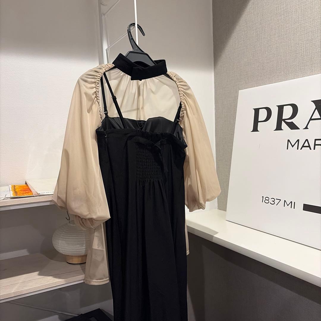 ameri vintage ロングドレス　ブラック　S 新品未使用