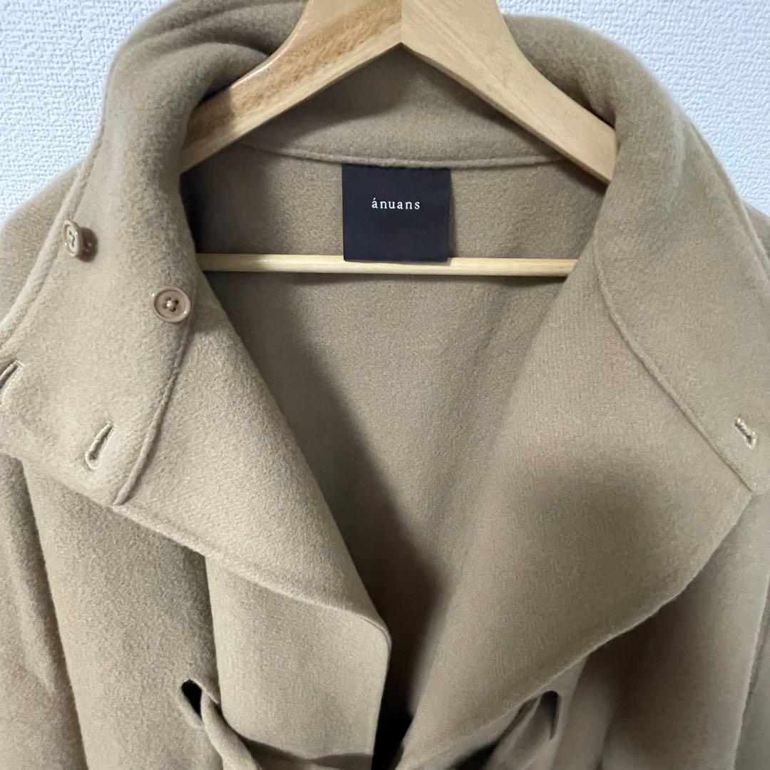 アニュアンス　anuans ウールポンチョコート　ブラウン　F