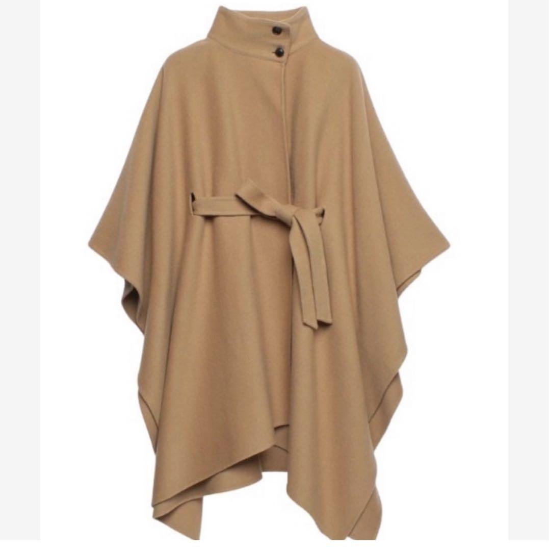 アニュアンス　anuans ウールポンチョコート　ブラウン　F