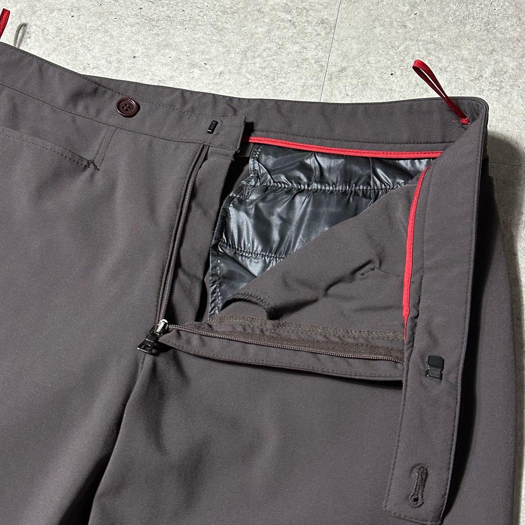 PRADA ブラウン ナイロン スラックス ストレッチ 50