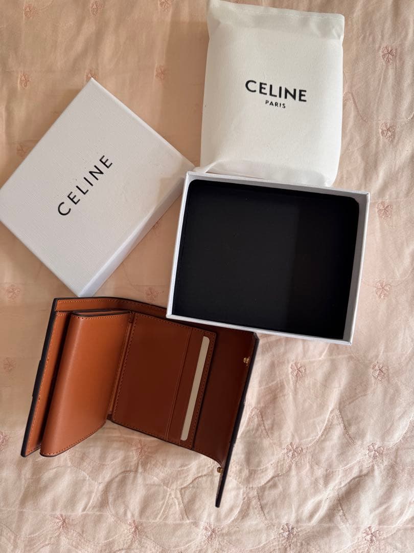 CELINE 三つ折り財布 ダークブラウン