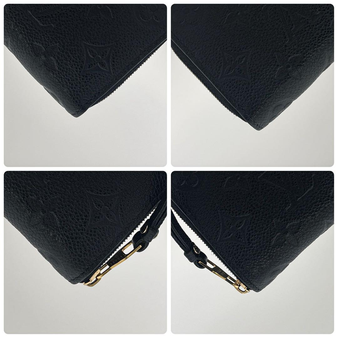 超美品★ルイヴィトン アンプラント ジッピーパース 黒 ミニ財布