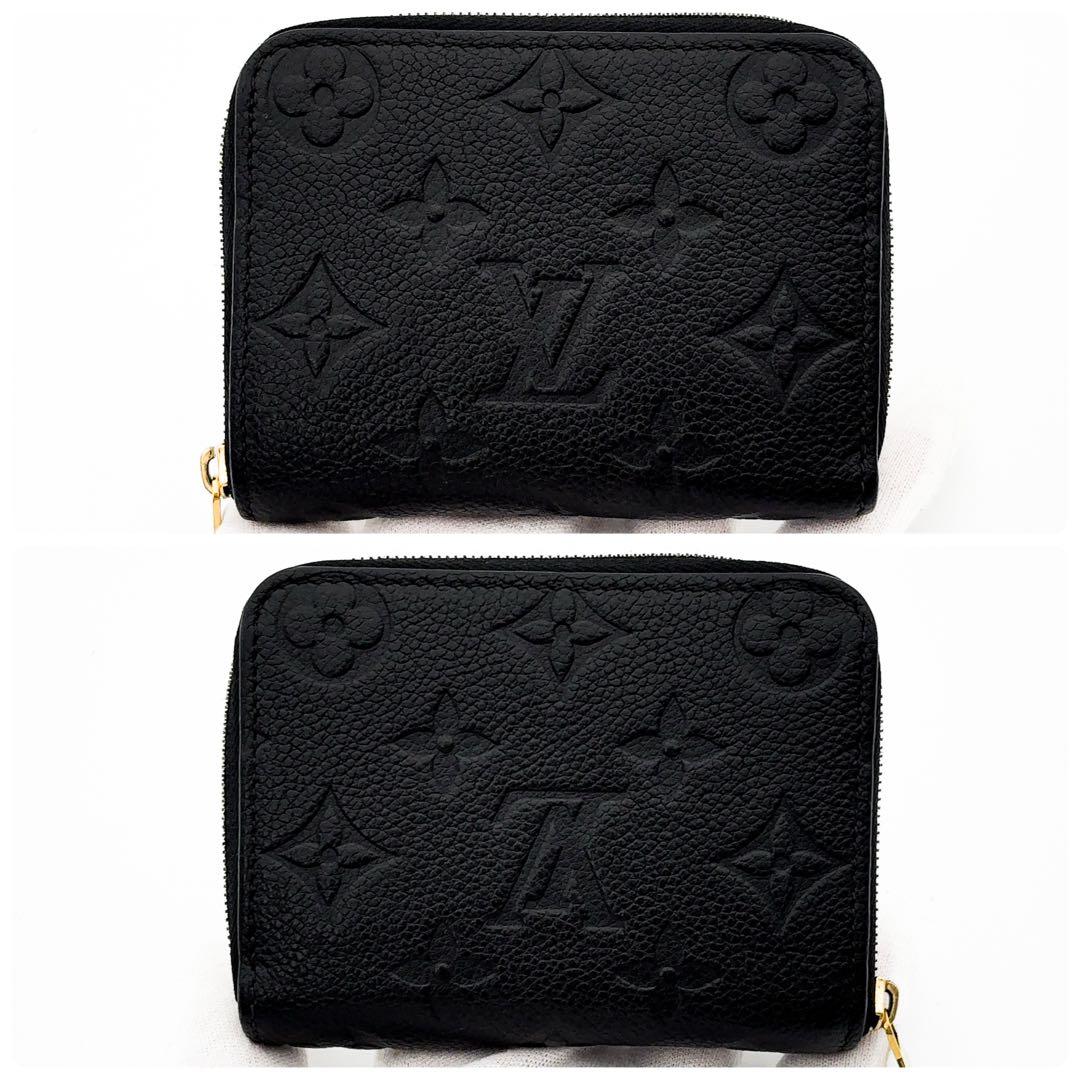 超美品★ルイヴィトン アンプラント ジッピーパース 黒 ミニ財布