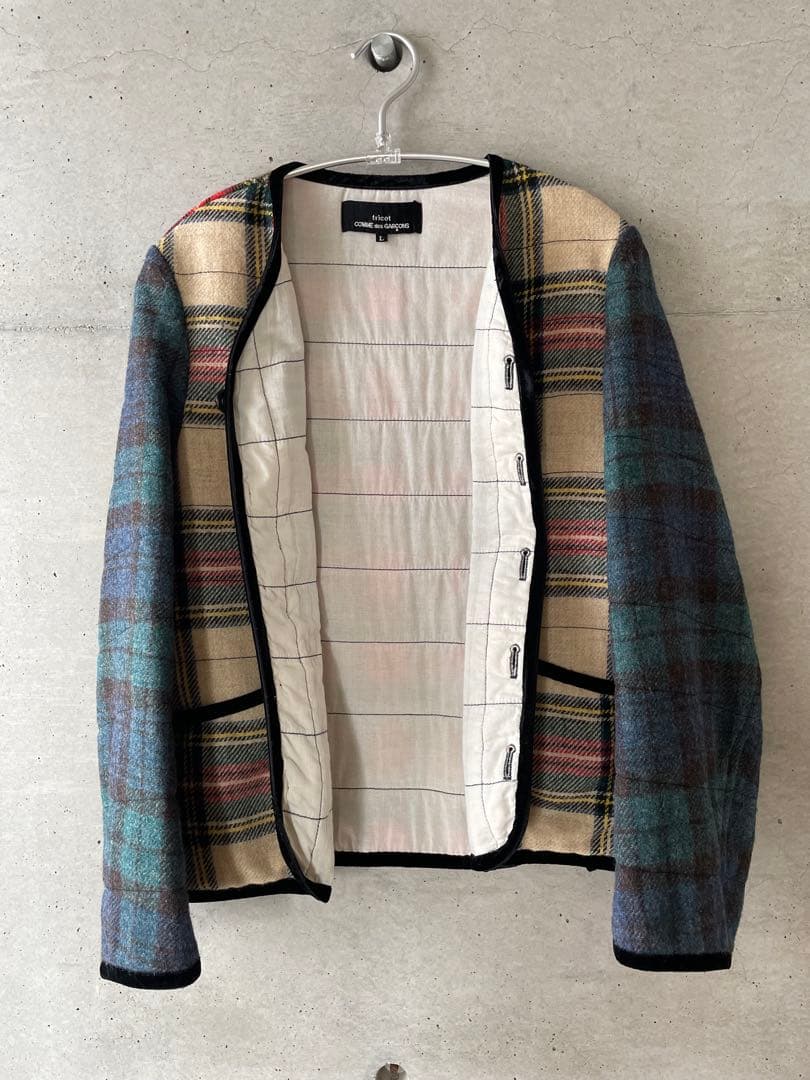 tricot COMME des GARÇONS ノーカラージャケット Lサイズ