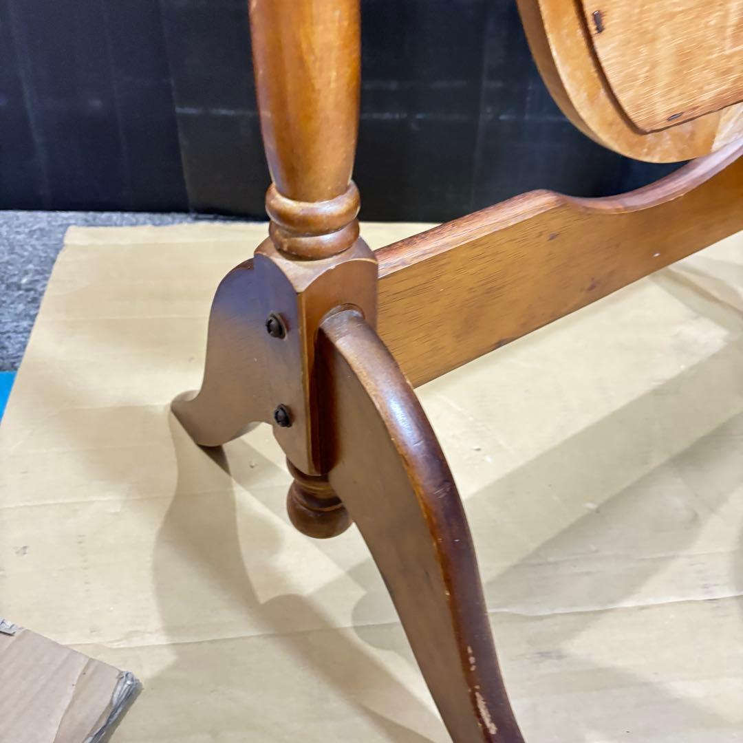 アンティーク 木製オーバルスタンドミラー レトロ